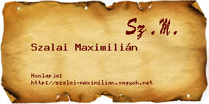 Szalai Maximilián névjegykártya