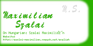 maximilian szalai business card